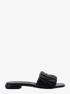 Miu Sandal Black Matelassé Leather