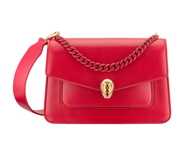 BVL Serpenti Forever Crossbody Bag 20cm Red Calfskin GHW 188659