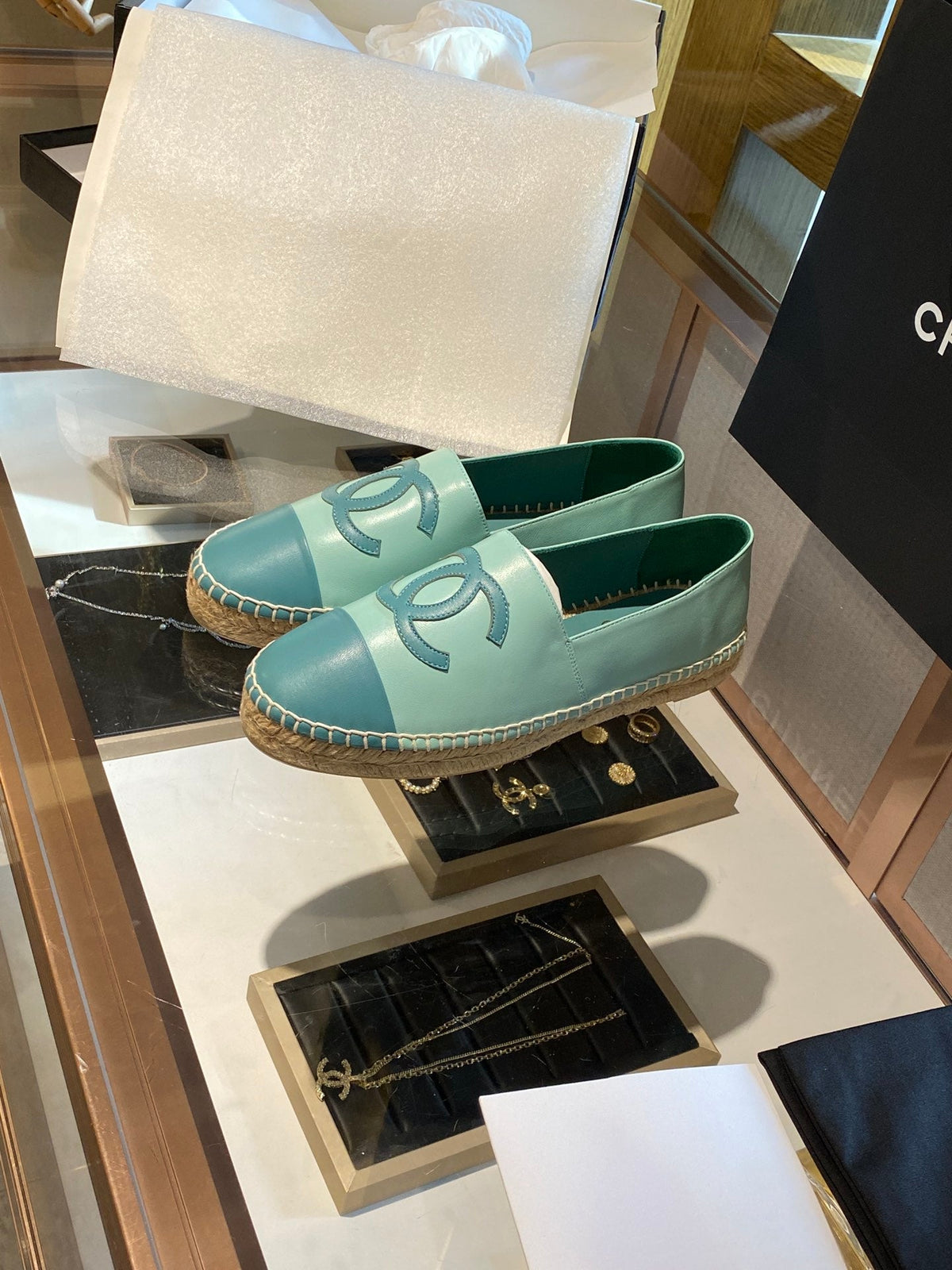 espadrilles sky blue lambskin