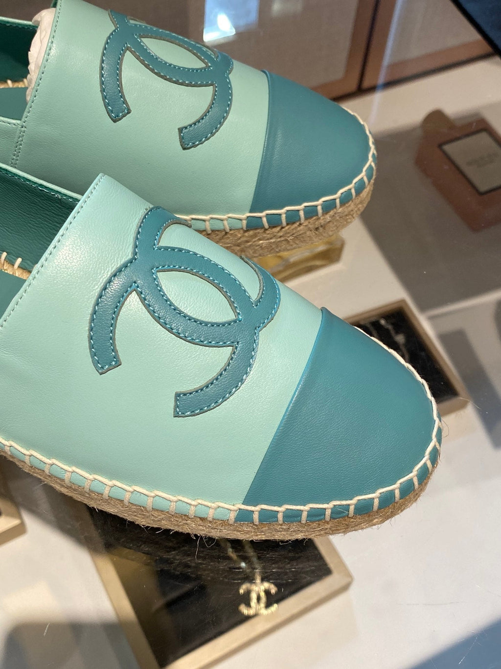 espadrilles sky blue lambskin