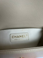 BOY BAG SMALL 20 CREAM CAVIAR GOLD HARDWARE