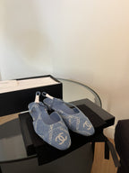 slingbacks light blue denim