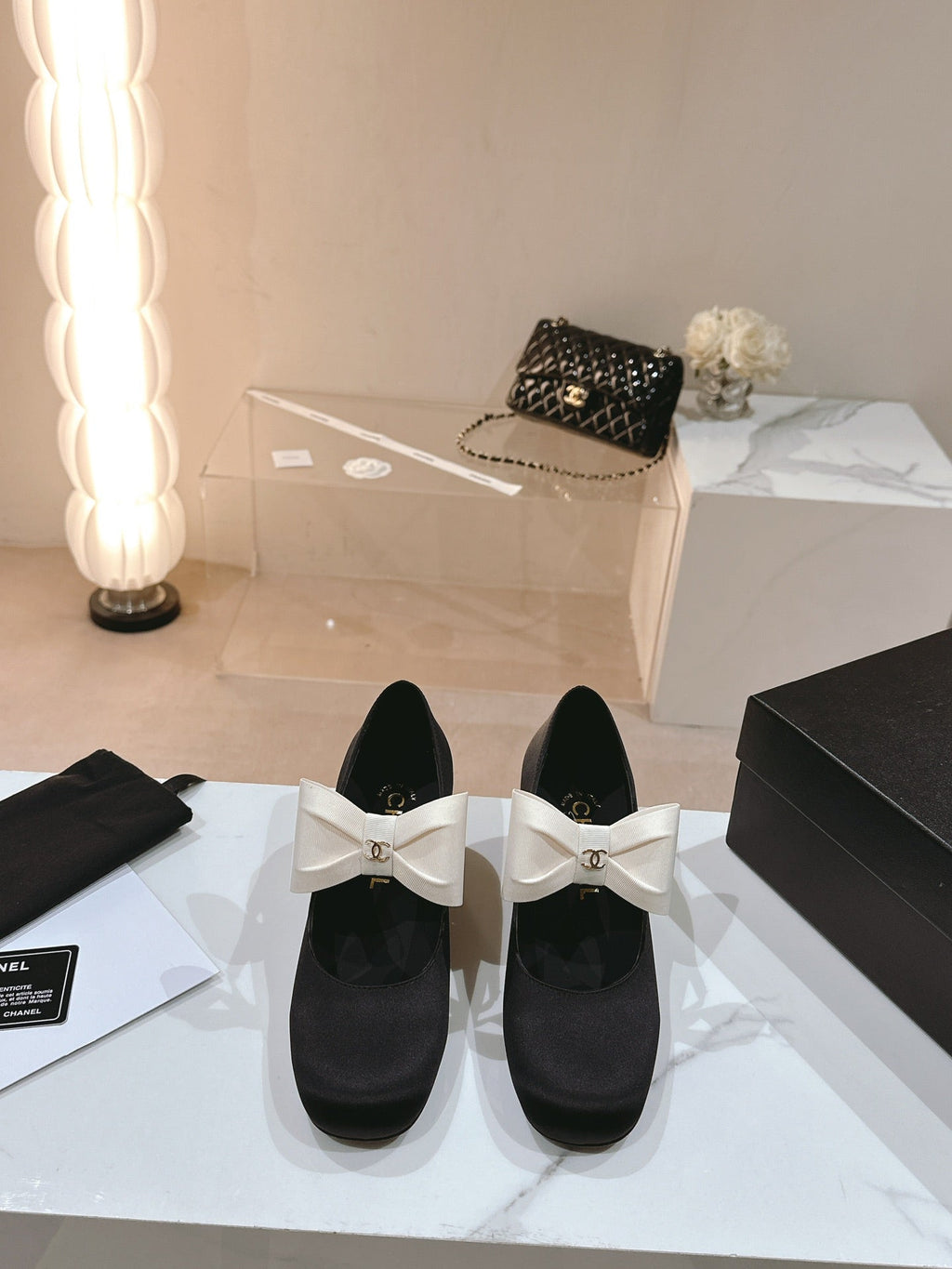 mary janes 60 black patent calfskin silk white bow