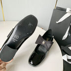 mary janes 60 black patent calfskin bow