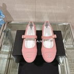 mary jane flat pink corduroy