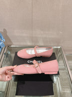 mary jane flat pink corduroy