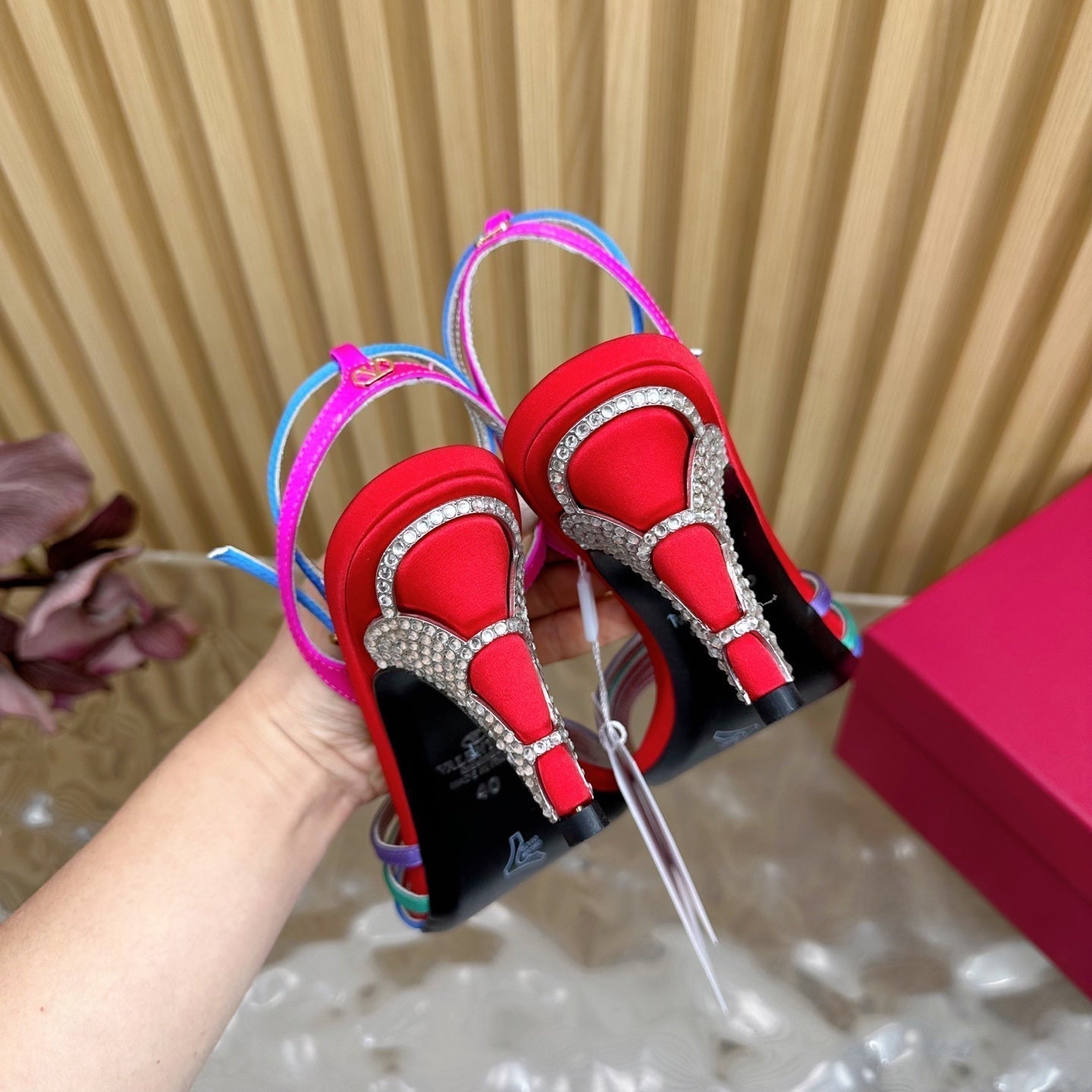 VT Gravani Embellished Leather Sandals 8cm