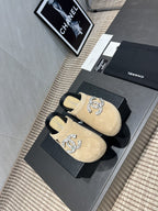 CC 25S Birkenstock Thick-Sole Loafers in Beige Velvet 442542