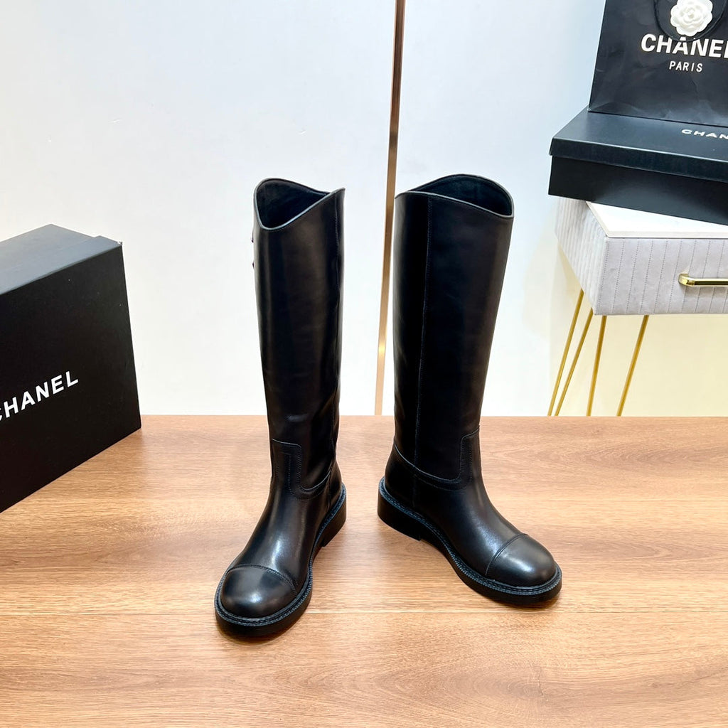 CC 25SS High Boot Black Calfskin