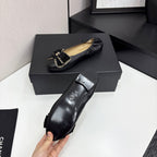 CC 25s Coco Beach Ballet Flats Black Sheepskin 331785