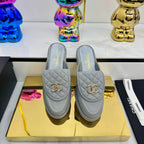 CC Loafers Mule Gray Sheepskin 368050