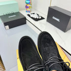 CC 25 Ankle Boots Black Suede Cowhide and Tweed 454710
