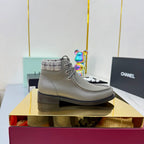 CC 25 Ankle Boots Gray Cowhide and Tweed 454713