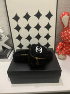 CC 25s Logo Slippers Black Shearling 455081