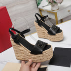 VL Flatform Sandal 15mm In Black Cowhide 456398