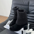 CC 25K Sock Boots Black Suede 458775