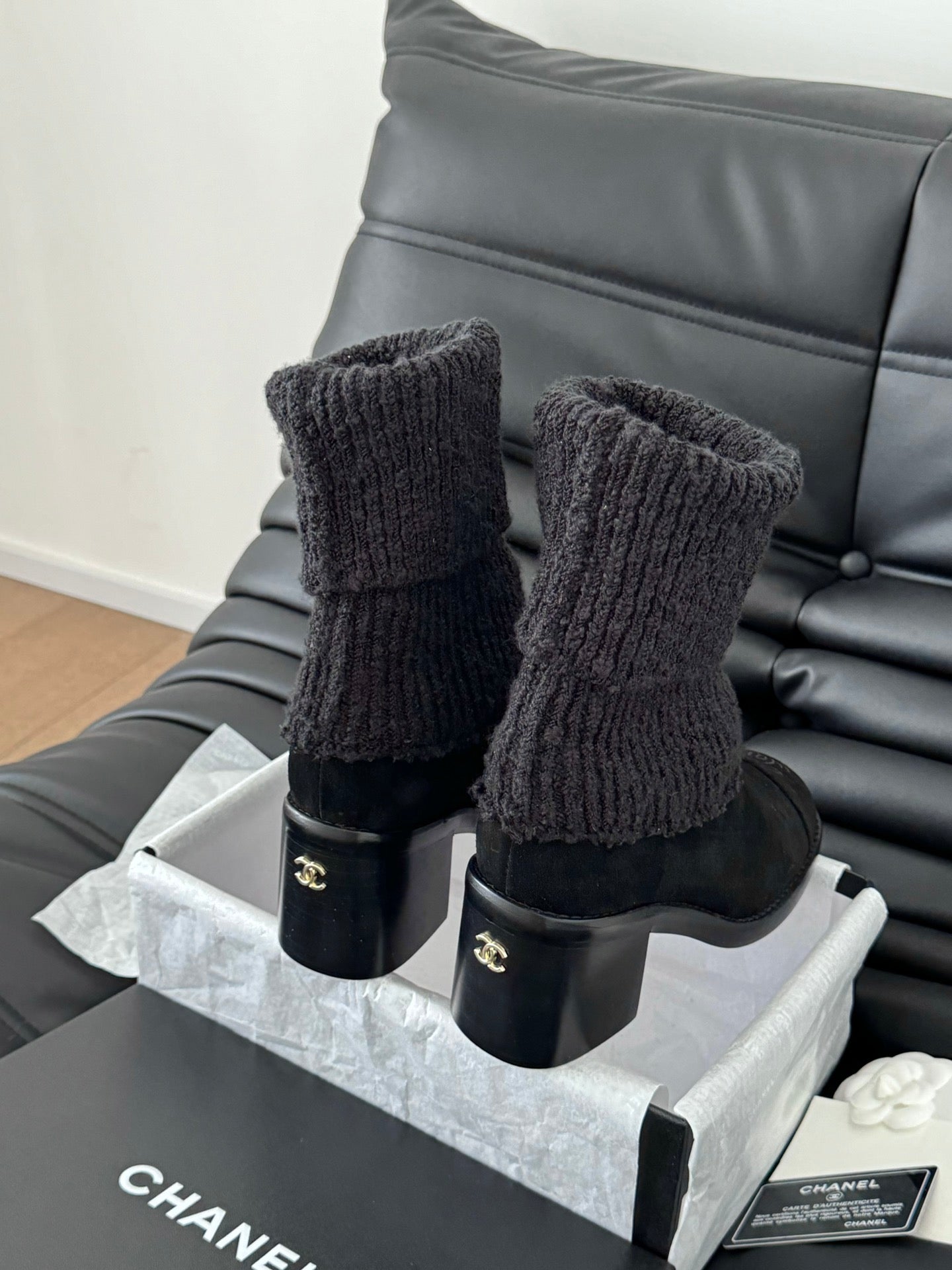 CC 25K Sock Boots Black Suede 458775