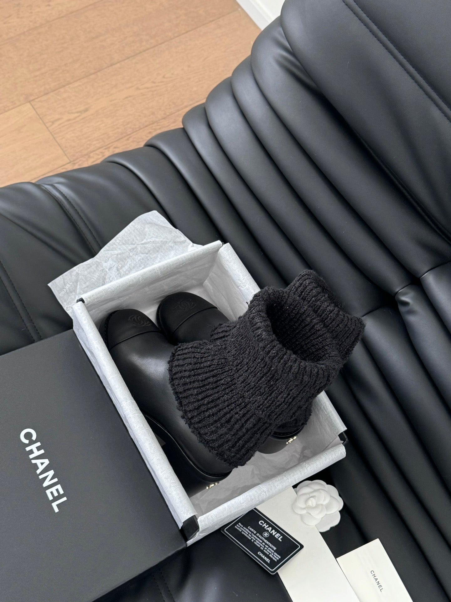 CC 25K Sock Boots Black Sheepskin 458774