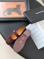 CC 25K Mary Jane Flats Burgundy Suede 458763
