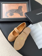 CC 25K Mary Jane Flats Tan Suede 458762