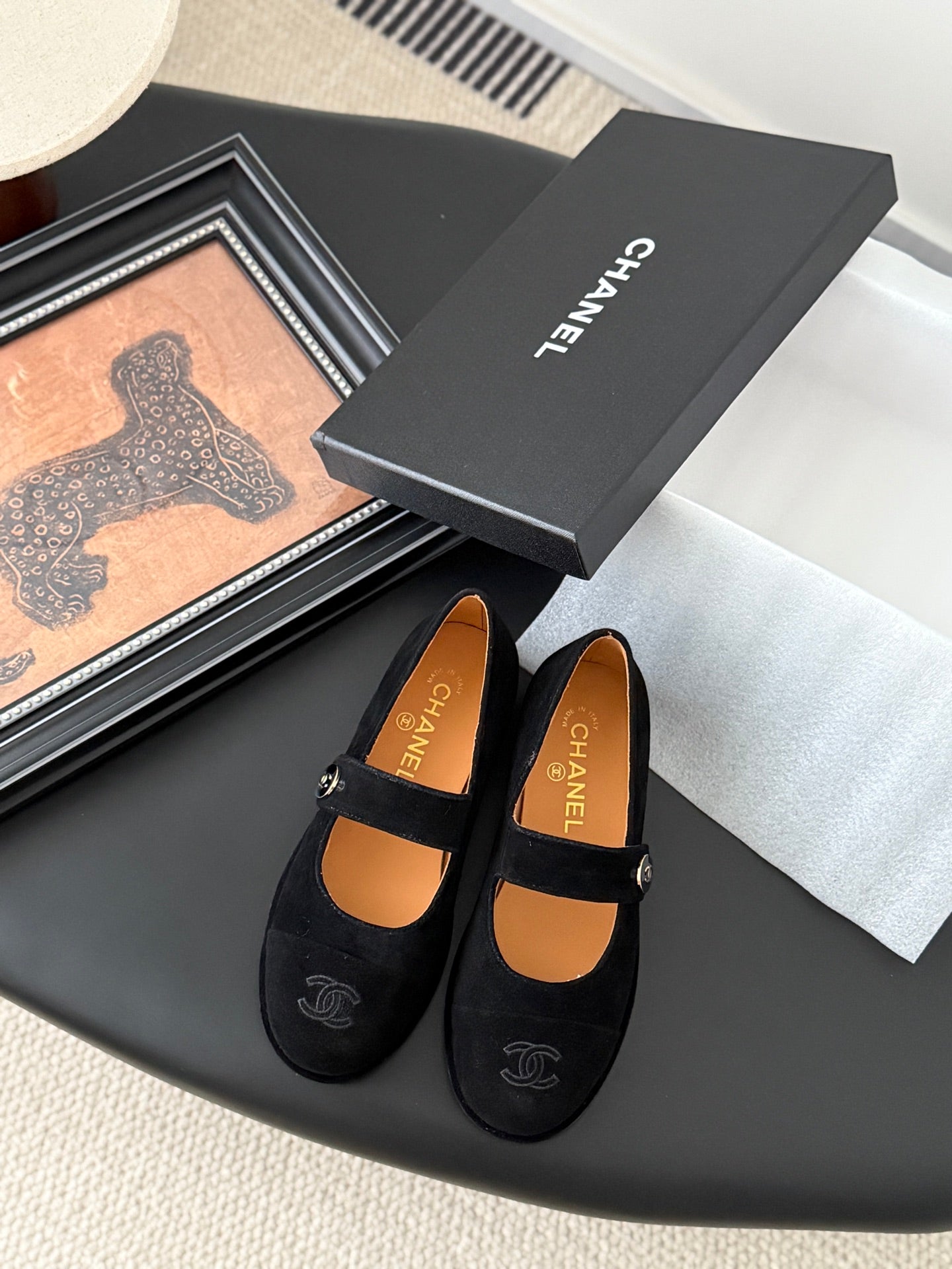 CC 25K Mary Jane Flats Black Suede 458760