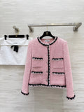 CC 25 Salzburg Wool Soft Tweed Braided Pink Jacket