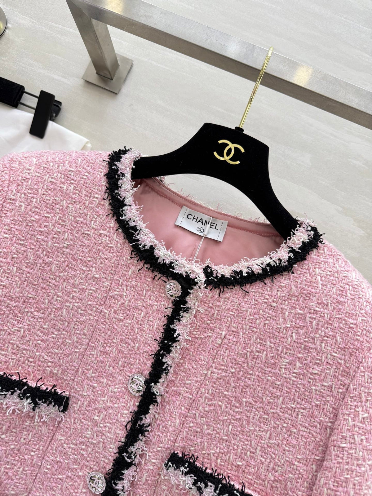 CC 25 Salzburg Wool Soft Tweed Braided Pink Jacket