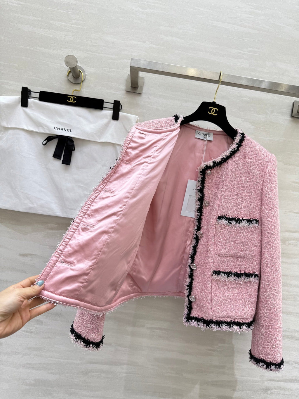 CC 25 Salzburg Wool Soft Tweed Braided Pink Jacket
