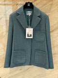 CC 25B Peacock Green Tweed Vest Jacket