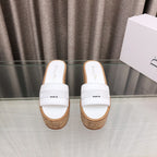CD Dway Jelly-Colored Platform Heel 100mm Sandals White Calskin