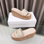 CD Dway Jelly-Colored Platform Heel 100mm Sandals Cream Calfskin