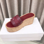 CD Dway Jelly-Colored Platform Heel 100mm Sandals Red Calfskin