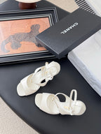 CC 25B Mary Janes 85mm High Heel White Sheepskin