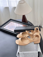 CC 25B Mary Janes 55mm High Heel Beige Sheepskin