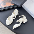 CC 25B Mary Janes 55mm High Heel White Sheepskin