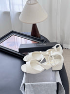 CC 25B Mary Janes 55mm High Heel White Sheepskin