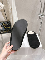 The Row Sandal Black Cowhide 334158