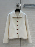 HM Coat White Wool and Cashmere 304571