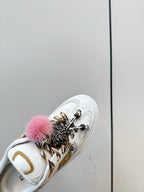 Fendi 25 Match Platform Sneakers White Cowhide 469482