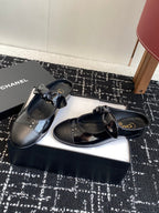 CC 25SS Mary Jane Slippers Black Glossy Sheepskin 473431