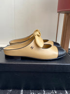 CC 25SS Mary Jane Slippers Beige Sheepskin 473430