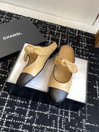 CC 25SS Mary Jane Slippers Beige Sheepskin 473430