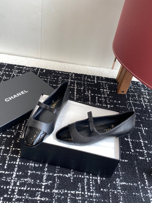CC 25SS Mary Jane Ballerinas Black Lambskin 473421