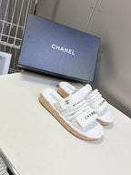 CC 25 Sandals White Rope and Sheepskin 473362