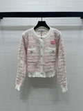CC 25 Knitted Cardigan Button Pink Wool 305391