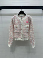 CC 25 Knitted Cardigan Button Pink Wool 305391