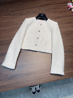 CC 25 Vest Jacket White Cotton 305856
