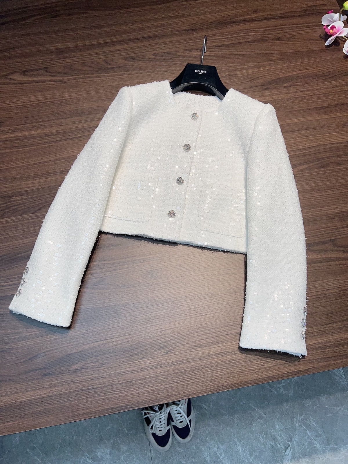 CC 25 Vest Jacket White Cotton 305856