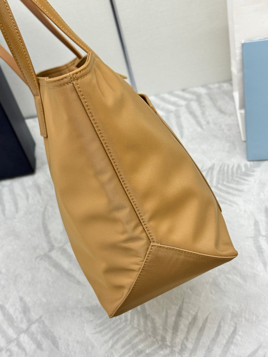 Pra Medium 1BG555 Tote Bag Brown Nylon 267451