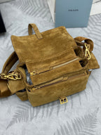 Pra Messenger Bag 30cm Cinnamon Suede 267417